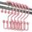Duschvorhanghaken, rostfreies Metall, 12er-Pack, Hellrosa 1