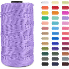 1.5mm x 656ft Polypropylene Macrame Cord, Twisted Rope String for Knitting, Crochet & Bag Making