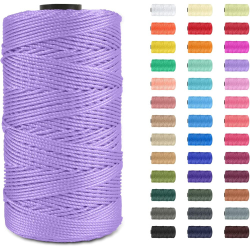 1.5mm x 656ft Polypropylene Macrame Cord, Twisted Rope String for Knitting, Crochet & Bag Making