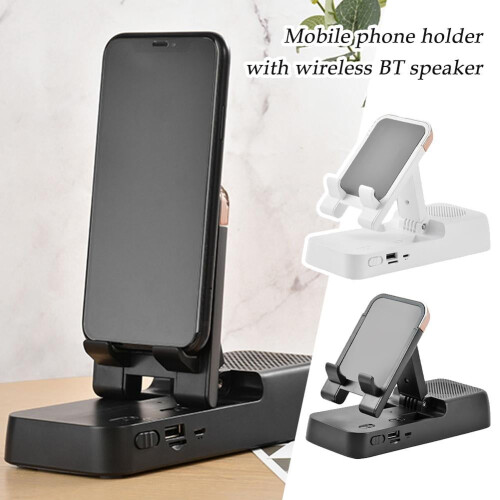 Multifunctional Foldable Phone Stand with Bluetooth Speaker for Desktop Smartphone Bracket 1