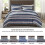 Queen Bed in a Bag Set – Red & Grey Stripes, Microfiber 2