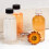 Boston runda glasflaskor60 ml med lock och tratt6-pack 4