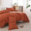 King Size Comforter Set Burnt Orange 3 pcs 6