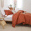 King Size Comforter Set Burnt Orange 3 pcs 4