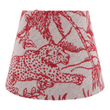 Abat-jour en tissu rouge pour lampes de table – 17,5 x 13 cm, fer