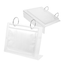 Álbum de fotos acrílico, 2 unidades, soporte para álbum de fotos acrílico de escritorio, marco de fotos de mesa para sala de estar y dormitorio.