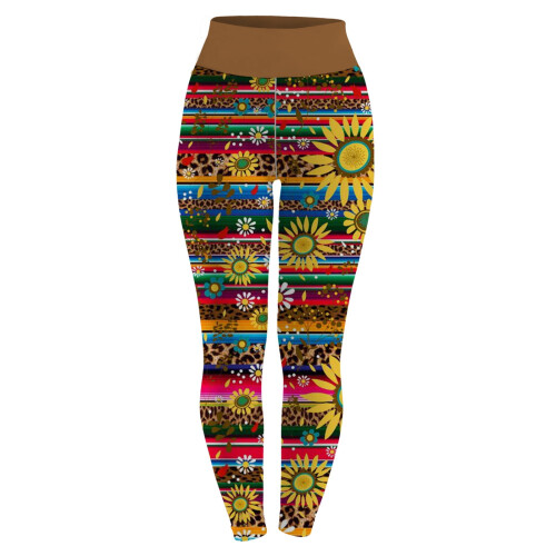 KDFJPTH Γυναικείο Κολάν με Στάμπα και Ψηλή Μέση, Casual, Λεπτό μέχρι τον αστράγαλο 2