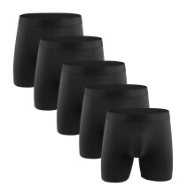 Slips boxers grande taille pour homme, lot de 5, sous-vêtements pour homme, grande taille, caleçon long sport, couleur unie