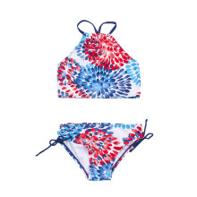Lányok fürdőruhája Bigs Girl2Piece fürdőruha sport mintás magas derekú bikiniszett
