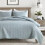 Σετ παπλωμάτων Chambray Blue King Size (3 τεμάχια), ελαφρύ καλοκαιρινό πάπλωμα, εξαιρετικά 1