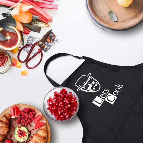 Grillschürze für Herren aus Baumwolle mit Taschen – Einheitsgröße 2