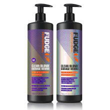 Fudge Clean Blonde Damage Rewind Purple Violet Toning & Repair Shampoo