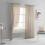 Khaki polyester halvtransparente gardiner 204 x 132 cm stanglomme 5
