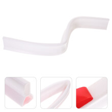 White silicone shower floor trim strip for bathroom, 1 set