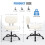 Chaise de bureau d'intérieur à dossier bas et hauteur réglable, blanche 2
