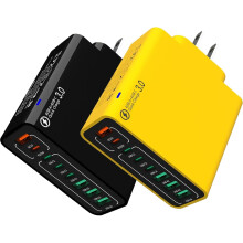 8-in-1 waterdichte USB-C/USB-A-oplader, 100W totaal, PD65W max, IP67, wereldwijde reisadapter – compatibel met laptops, telefoons en tablets