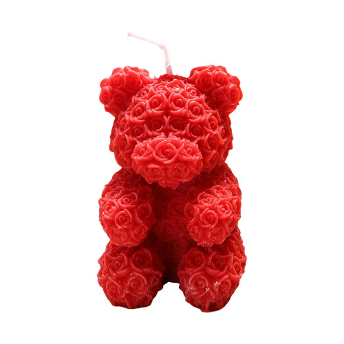 Κερί αρωματοθεραπείας Rose Bear, αρωματικό κερί για την ημέρα του Αγίου Βαλεντίνου - 1