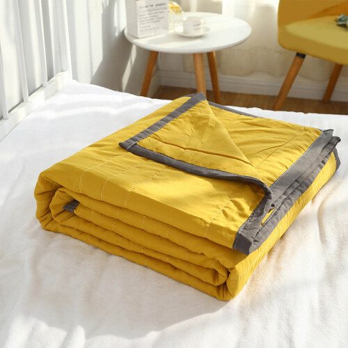 Edredom de algodão para cama de solteiro, cobertor macio e refrescante para o verão – compatível com camas de solteiro. 1