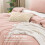 Boho Pink King Sengetæppesæt med 2 Pudebetræk 4