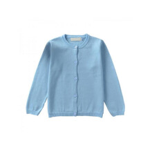 Kids Crew Neck Sweaters Girls Candy Color Cotton Outerwear Cardigan Menina Knit Tops