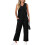 Women's Two-Piece Set in Black, Polyester, Size S 1