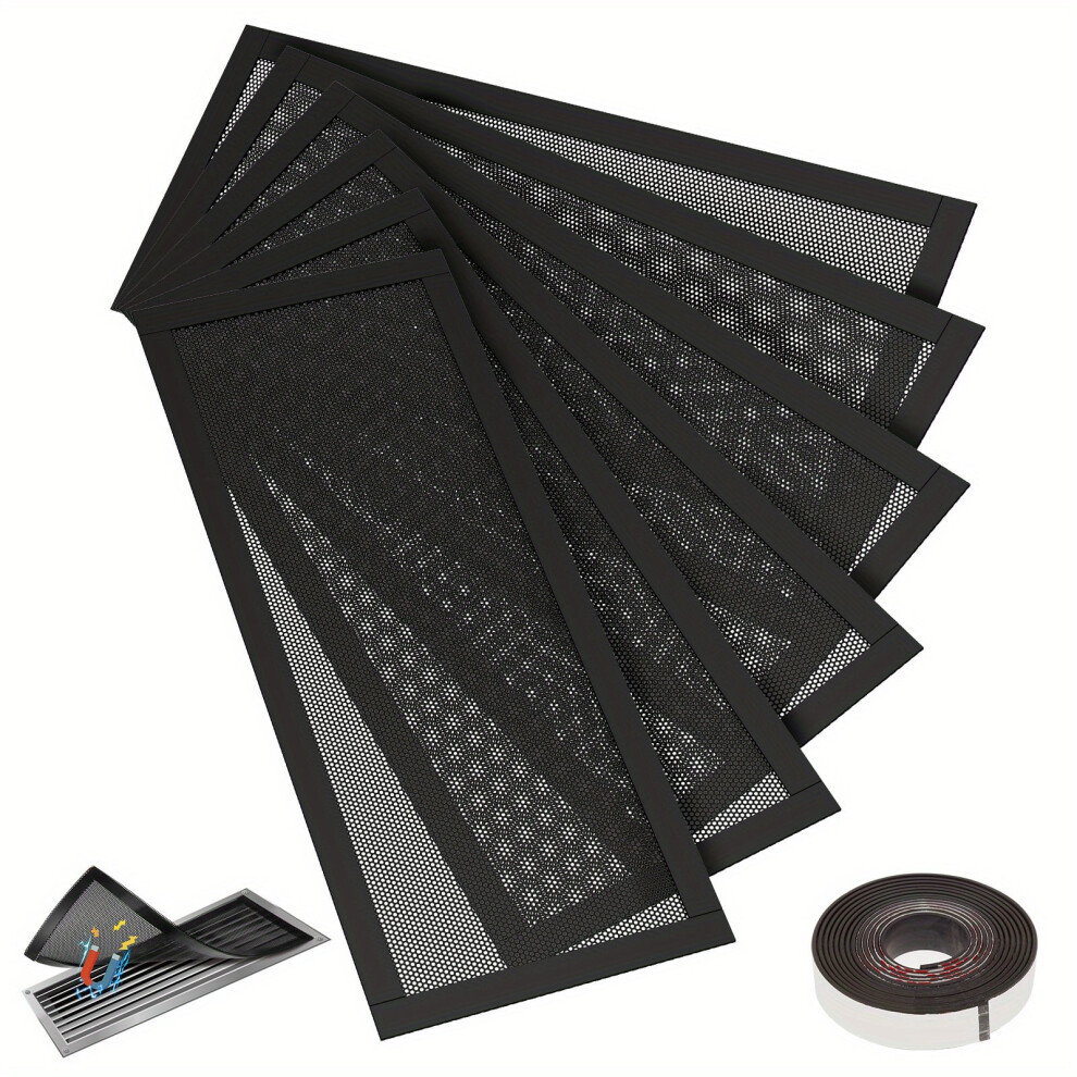 Eastin Magnetic Vent Covers Â 6-Pack, 4X10", Durable Mesh For Floor/Wall/Ceiling Vents, Strong Magnet, Easy Install, Reusable Â Compatible With 9181073137778