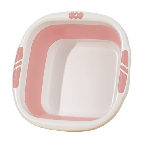Collapsible Wash Basin Pink Non-Slip Lightweight Foldable 1