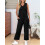 Women's Two-Piece Set in Black, Polyester, Size S 5