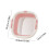 Collapsible Wash Basin Pink Non-Slip Lightweight Foldable 3