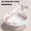 Collapsible Wash Basin Pink Non-Slip Lightweight Foldable 6