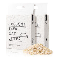 Cococat Tofu Cat Litter (2x2.5kg/6L bag) Strong Clumping, Flushable, Dust-free, Easy Scooping, Biodegradable, Jasmine Milk Tea Scent For Excellent