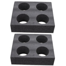 Beverage Cup Carrier Holder Foam Cup Holder Tray Black 2Pcs 9.4X7.9X2.6In