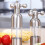 Cylinder Shaped Manual Spice Grinder 1Pack 1.9x8.3in Silver 3