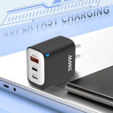 200W snellader met 1 USB-A-poort en 2 USB-C-poorten, multiport-laadadapter PD5.0, snelladen, geschikt voor Android-laptops en tablets, reisformaat,