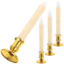 Arany LED gyertyafény kreatív, pislákoló lánggal hotelek, bárok és otthonok díszítésére, ultra fényes fehér LED, 4 darab