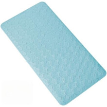 Rutschfeste Badewannenmatte mit Saugnäpfen, 100 % Gummi, strukturiert, weich, BPA-/PVC-frei, tierfreundlich, maschinenwaschbar, 43 x 89 cm, blau