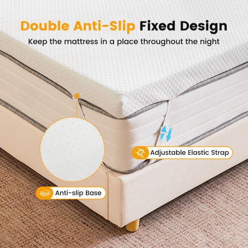 Surmatelas en mousse à mémoire de forme et gel, 5 cm 2