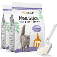 EZSKUUP Non-Stick Ultra Clumping Cat Litter, Dust-Free Unscented Kitty Litter, Made of Pet-Friendly Natural Cassava with Odour Control, Lasts Twice as