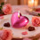 Hjerteformet duftlys, pink, 1 stk. 2
