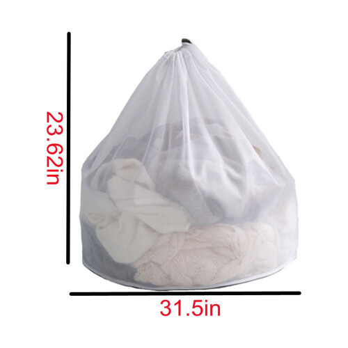Heavy Duty Large Mesh Laundry Bag with Drawstring Closure, Durable, 1-Pack 2