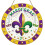 Cabide de parede flor de lis com decoração de porta de carnaval 1