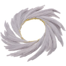 Ghirlandă artificială cu hortensii, coroană decorativă, 56 x 56 cm, gri
