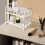 Étagère de rangement de bureau à 2 niveaux, blanche 5