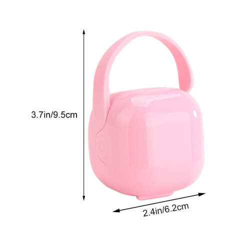 Lidded Soother Case Assorted Color PP Material for Travel and Outdoor Use2Pcs 1