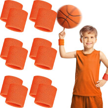 12-Pack Wrist Sweatbands for Men & Women, Moisture-Wicking, Compatible with Tennis, Basketball, Football, Workout