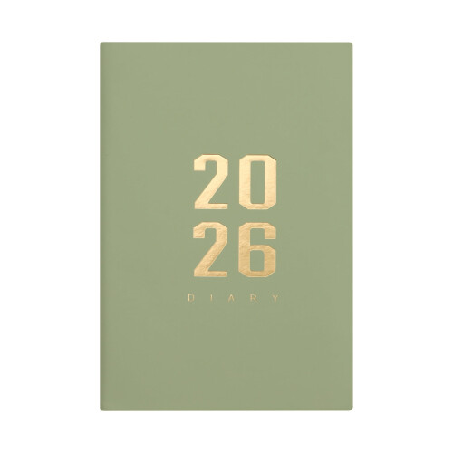 2026A5 Datierter Planer-Notizbuch mit Ledereinband und Spiralbindung