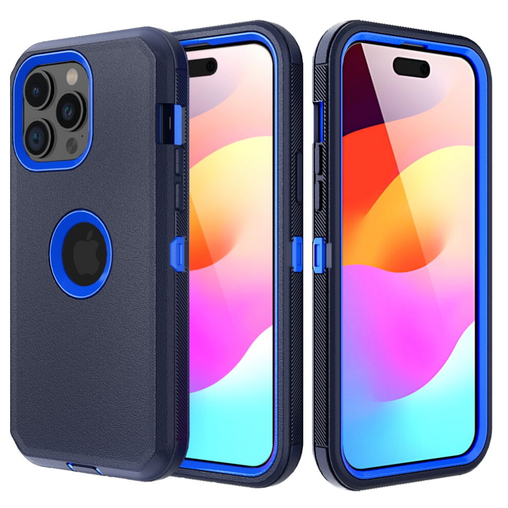 Tashhar Iphone 15 Case Â Military-Grade, 3-In-1 Shockproof Armor, Rugged & Detachable, Compatible With Iphone 15 (6.1", 2023) Â Blue/ Dark/Blue 9558633760576