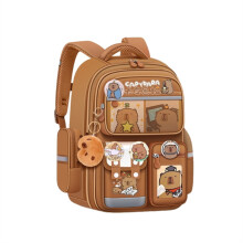 Capybara Cartoon Rucksack, großes Fassungsvermögen, Oxford-Gewebe, Grundschulrucksack, geeignet für Schule und kurze Ausflüge