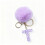 Purple Velvet Ball Keychain Set with Initial – Gift 5