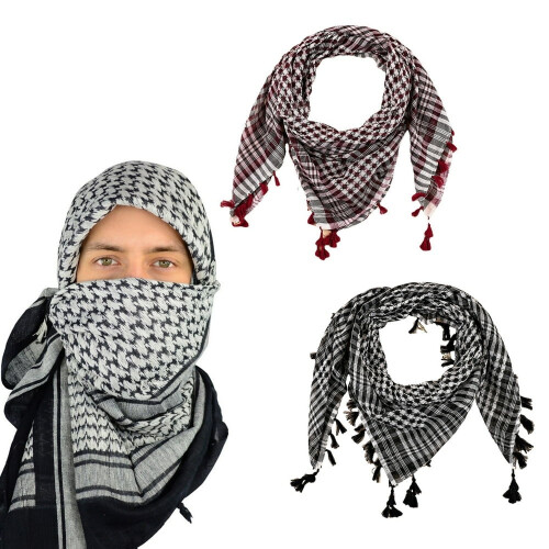 Eșarfă arabă Hijab pentru cap, eșarfă Shemagh, eșarfă arabă Dubai, eșarfă etnică pentru cap, acoperire pentru cap 1
